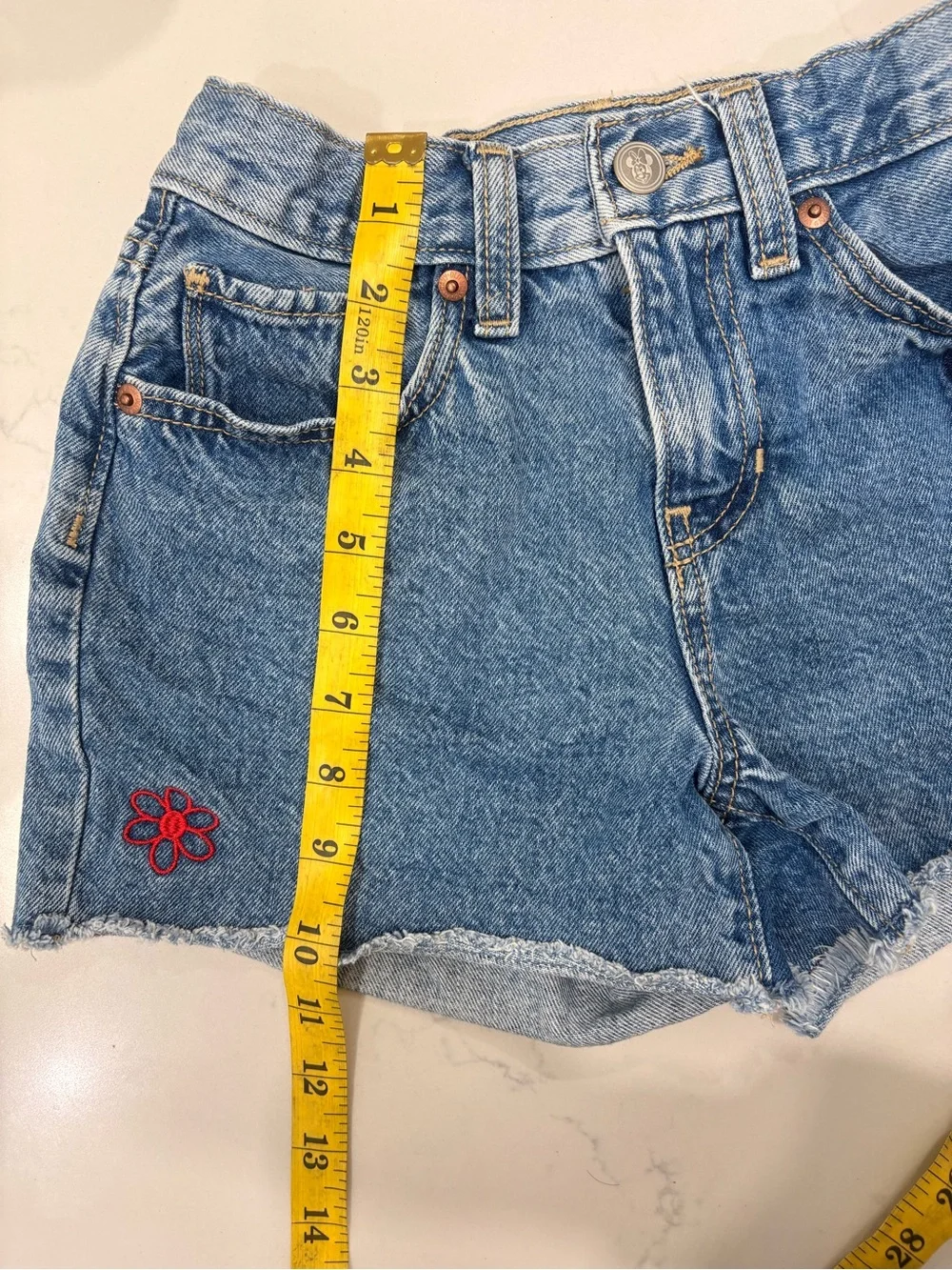 Old Navy x Disney Minnie High-Waisted Cutoff Jean Shorts for Girls Size 10
